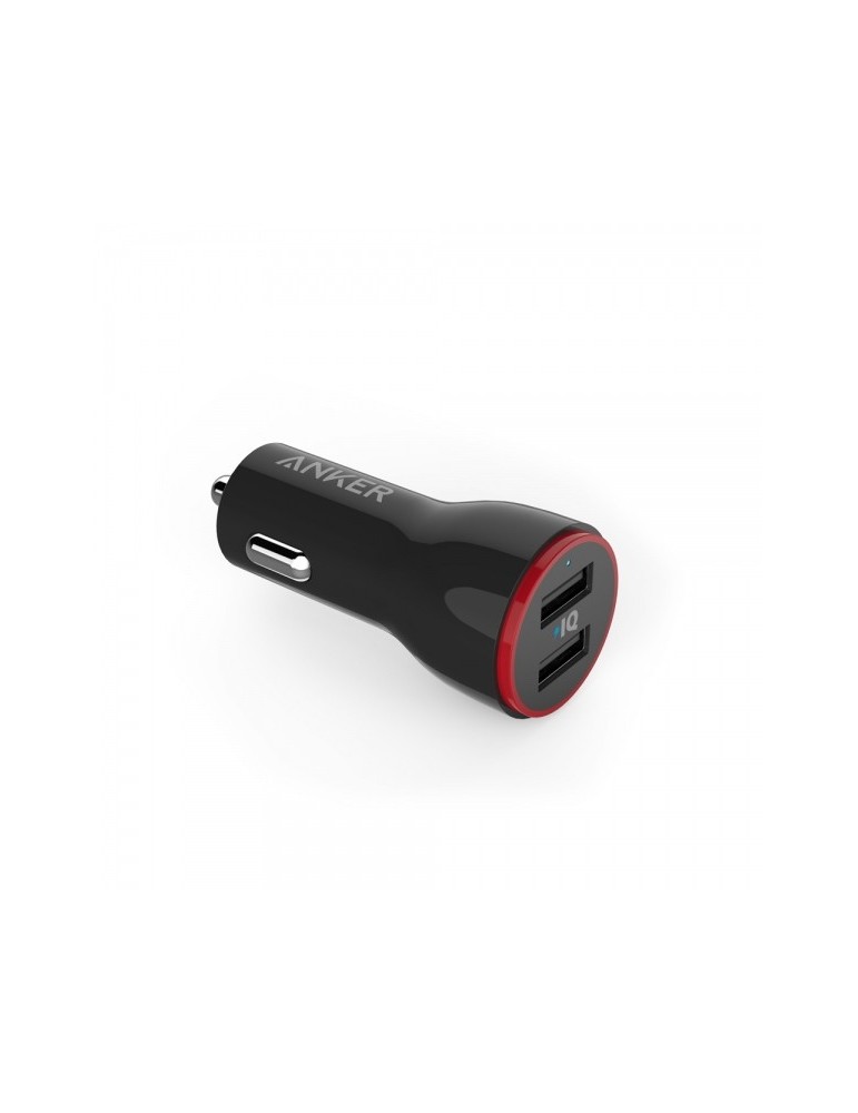 Anker USB Car Charger PowerDrive 2 (24W / 4.8A, 2 Ports) [Black]