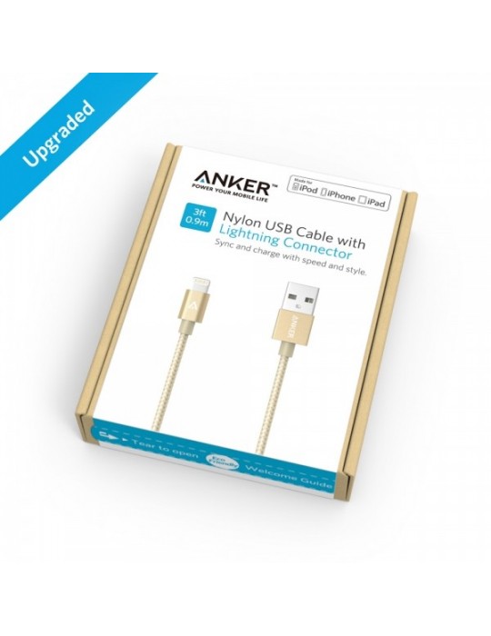 Anker PowerLine Lightning (3ft) Apple MFi Certified (White)